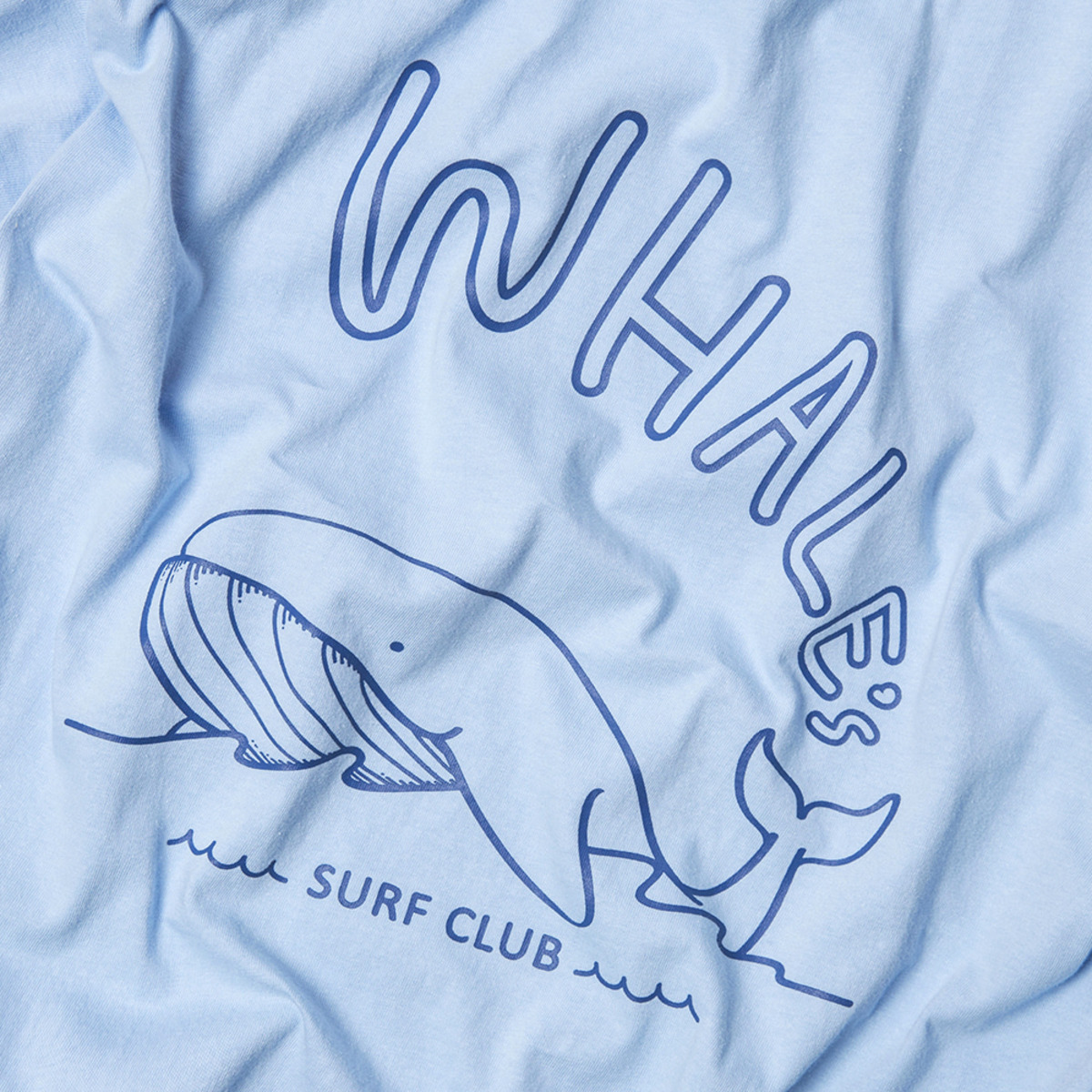 WHALE&#039;S SURFER TEAM WHALE&#039;S SWIMMING T-SHIRTS &#039;OCEAN BLUE&#039;