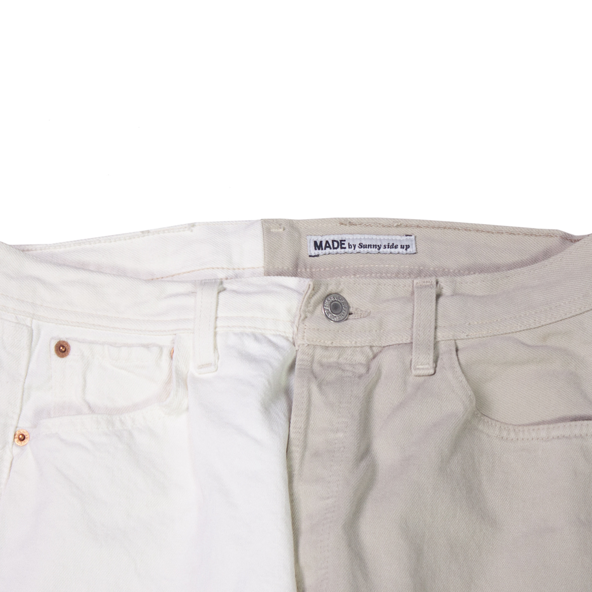 [SUNNY SIDE UP] RE 2FOR1 DENIM 5P PANTS &#039;WHITE&#039;
