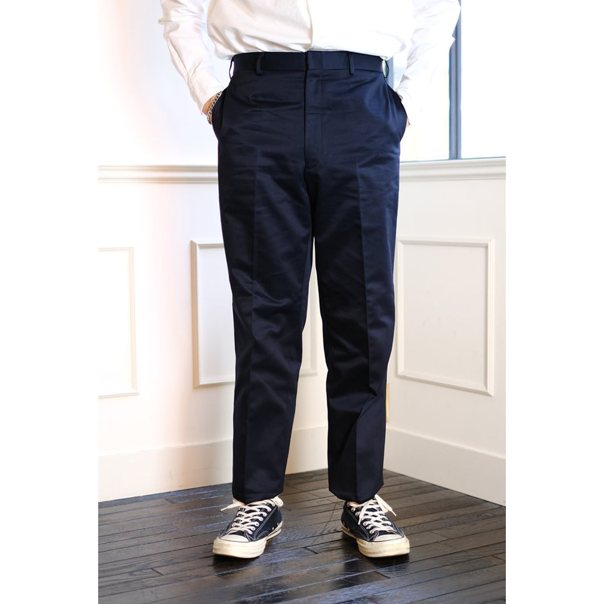 [J.PRESS] WEST POINT PIPED STEM TROUSERS &#039;NAVY’