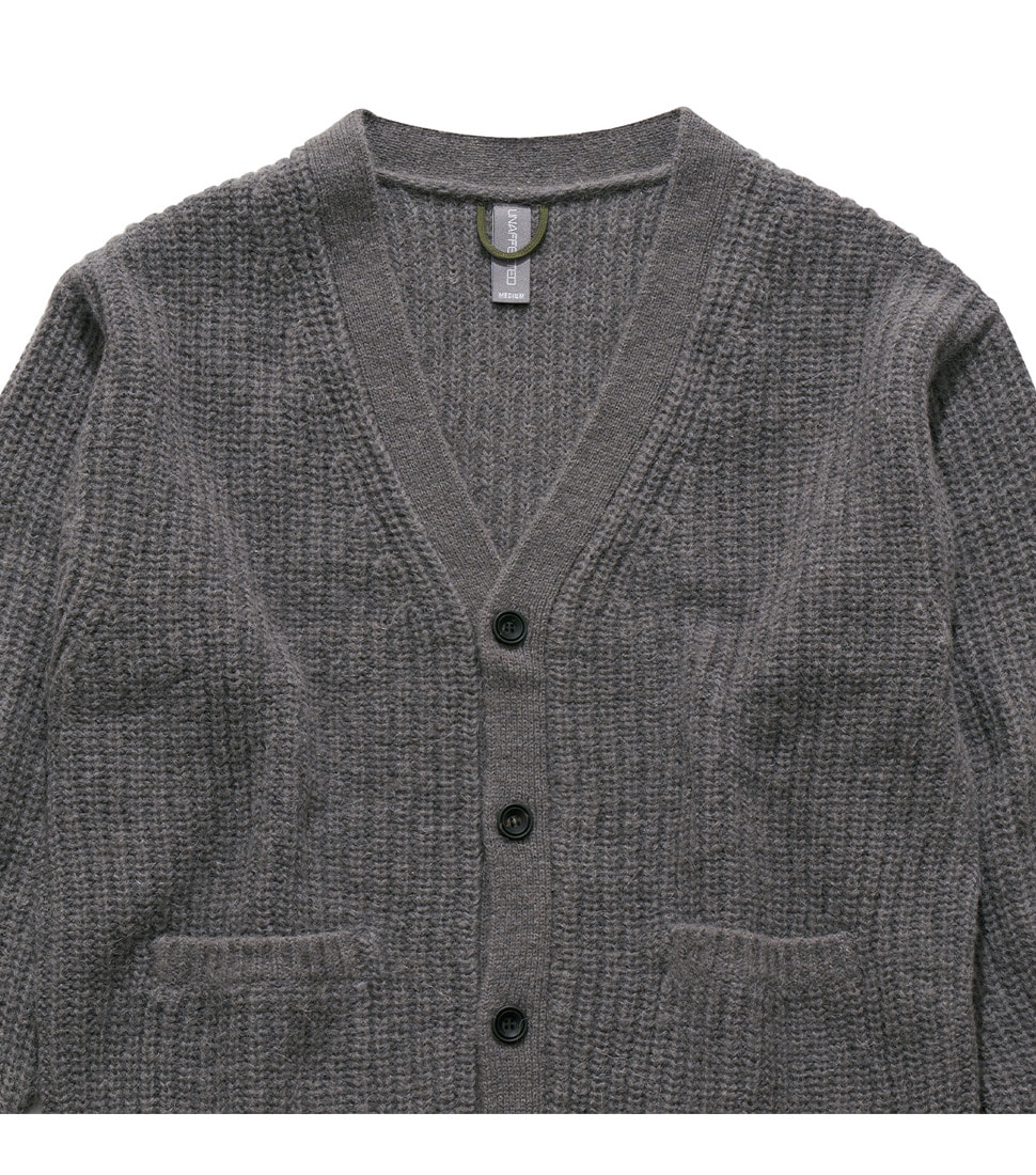 [UNAFFECTED]  OVERSIZED FLUFFY CARDIGAN &#039;CHARCOAL&#039;