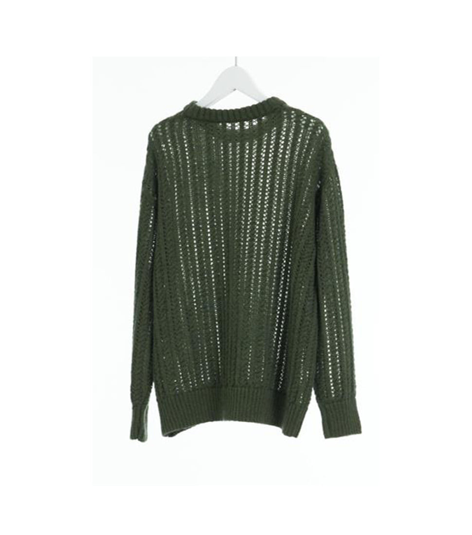 [YOUTH] MESHED MOHAIR SWEATER &#039;OLIVE&#039;