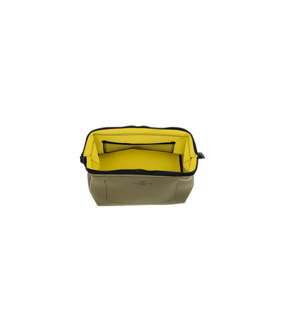 [PUEBCO]WIRED POUCH LARGE &#039;OLIVE x YELLOW&#039;