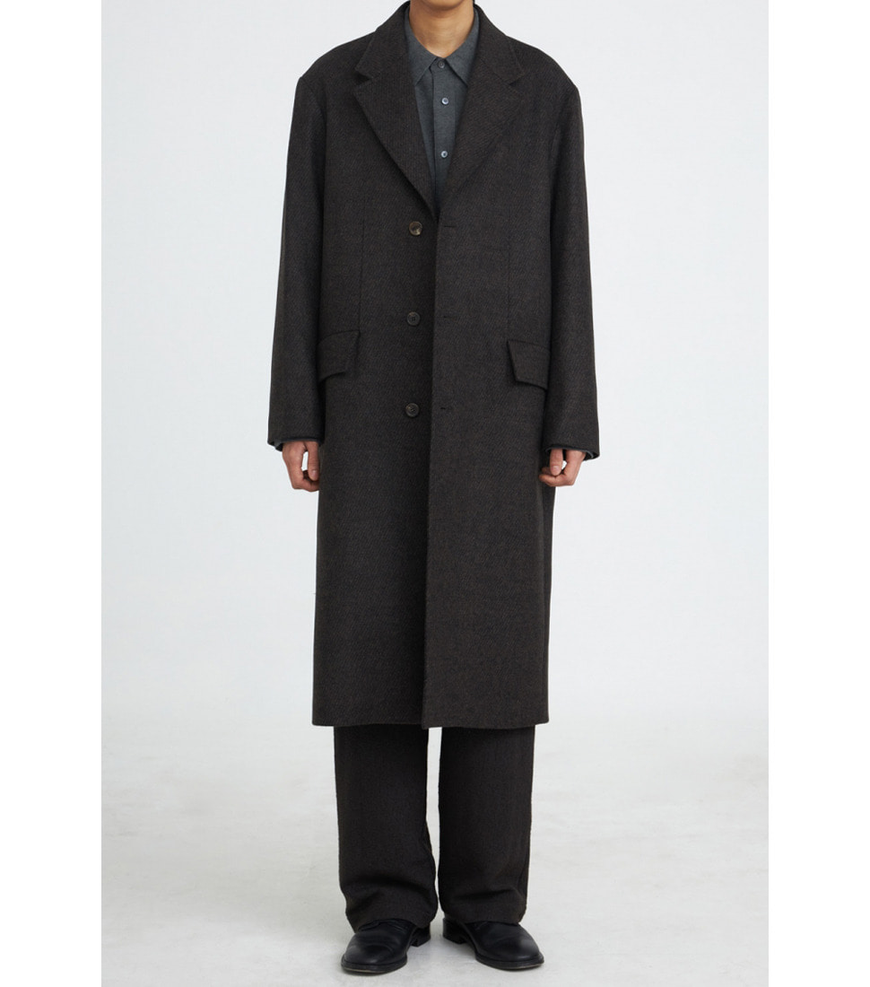 [YOUTH] CHESTERFIELD COAT &#039;BROWN&#039;
