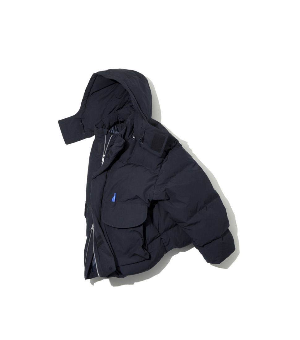 [NEITHERS] GOOSE DOWN DETACHABLE HOODED JACKET &#039;DARK NAVY&#039;