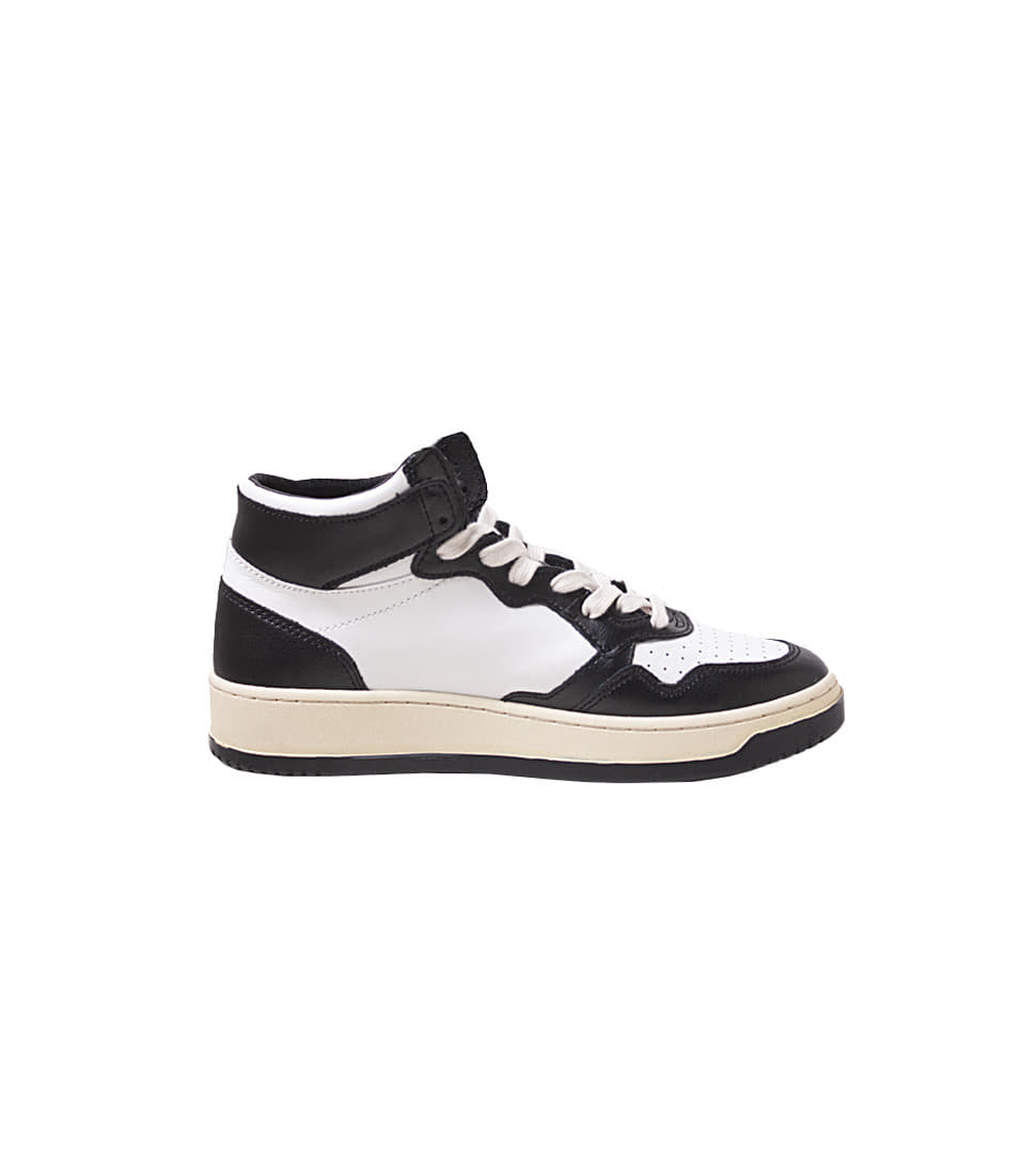 [AUTRY] MEDALIST MID SNEAKERS LEATHER/LEATHER &#039;WHITE/BLACK&#039;