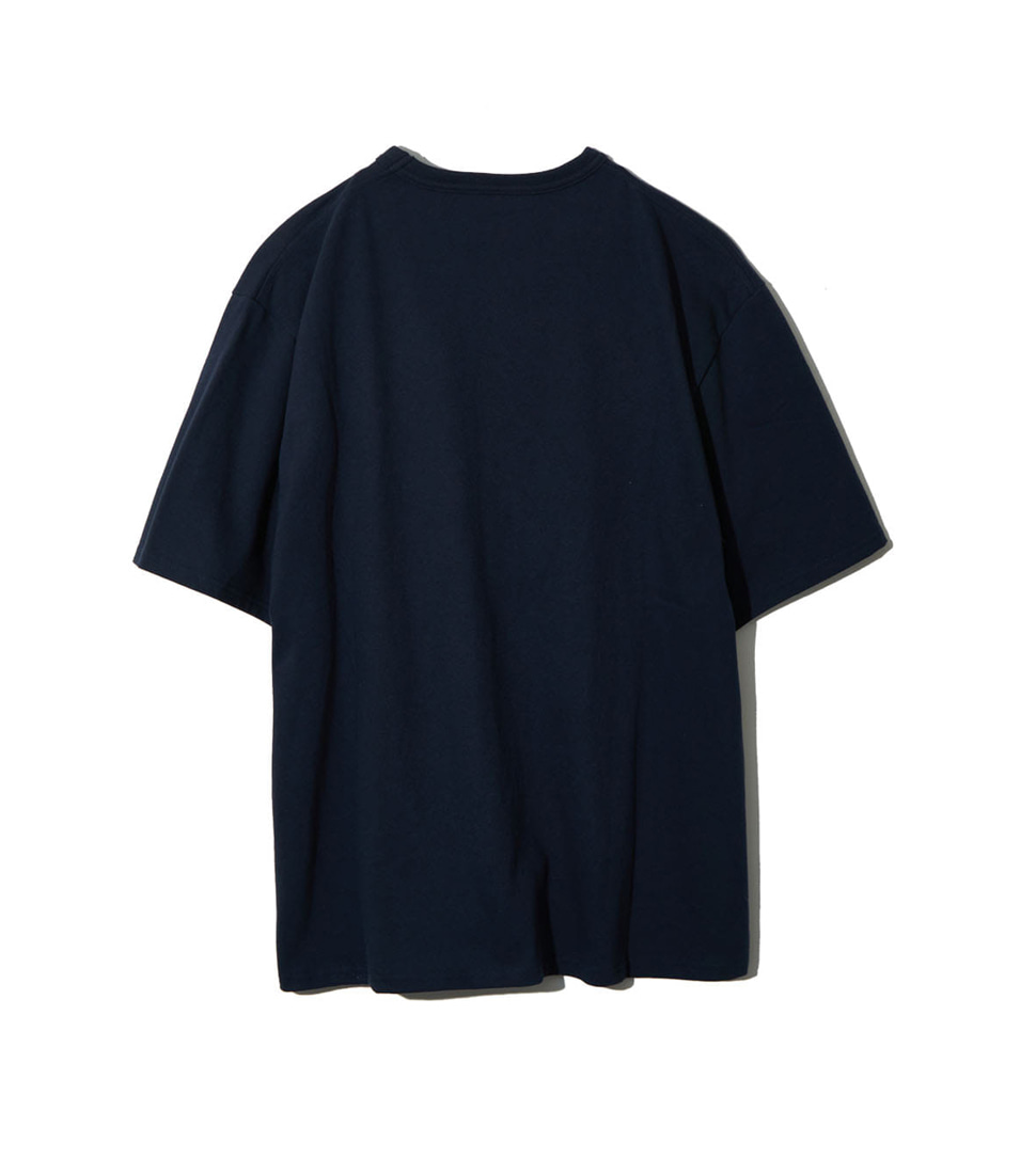 [NEITHERS] BASIC S/S T-SHIRT &#039;NAVY&#039;