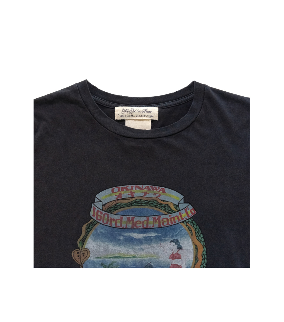 [REMI RELIEF]SPECIAL FINISH TEE(OKINAWA) &#039;BLACK&#039;