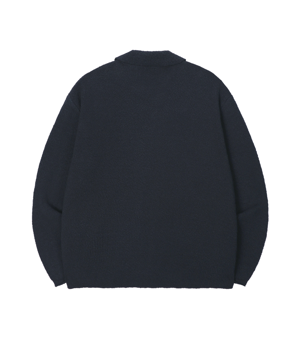 [ART IF ACTS]DEWDROP BUOUCLE KNIT CARDIGAN &#039;DARK NAVY&#039;