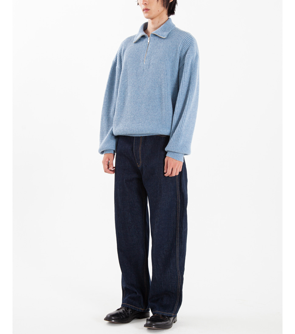 [MATISSE THE CURATOR]WIDE DENIM PANTS&#039;ONE WASHED&#039;