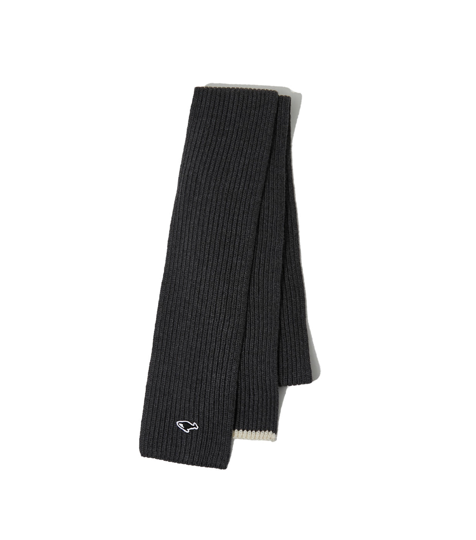 [NEITHERS] BASIC KNITTED MUFFLER &#039;CHARCOAL GRAY&#039;