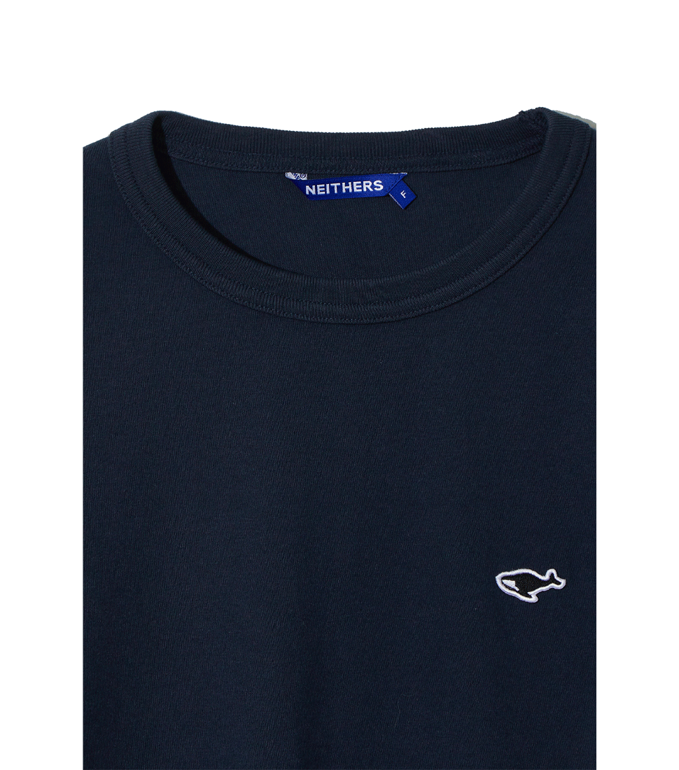 [NEITHERS] BASIC S/S T-SHIRT FOR WOMEN &#039;NAVY&#039;