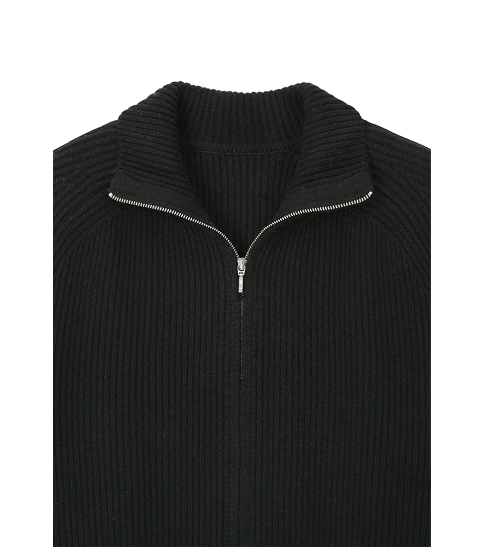 [ART IF ACTS]CASHMERE FULL ZIP-UP JACKET&#039;BLACK&#039;