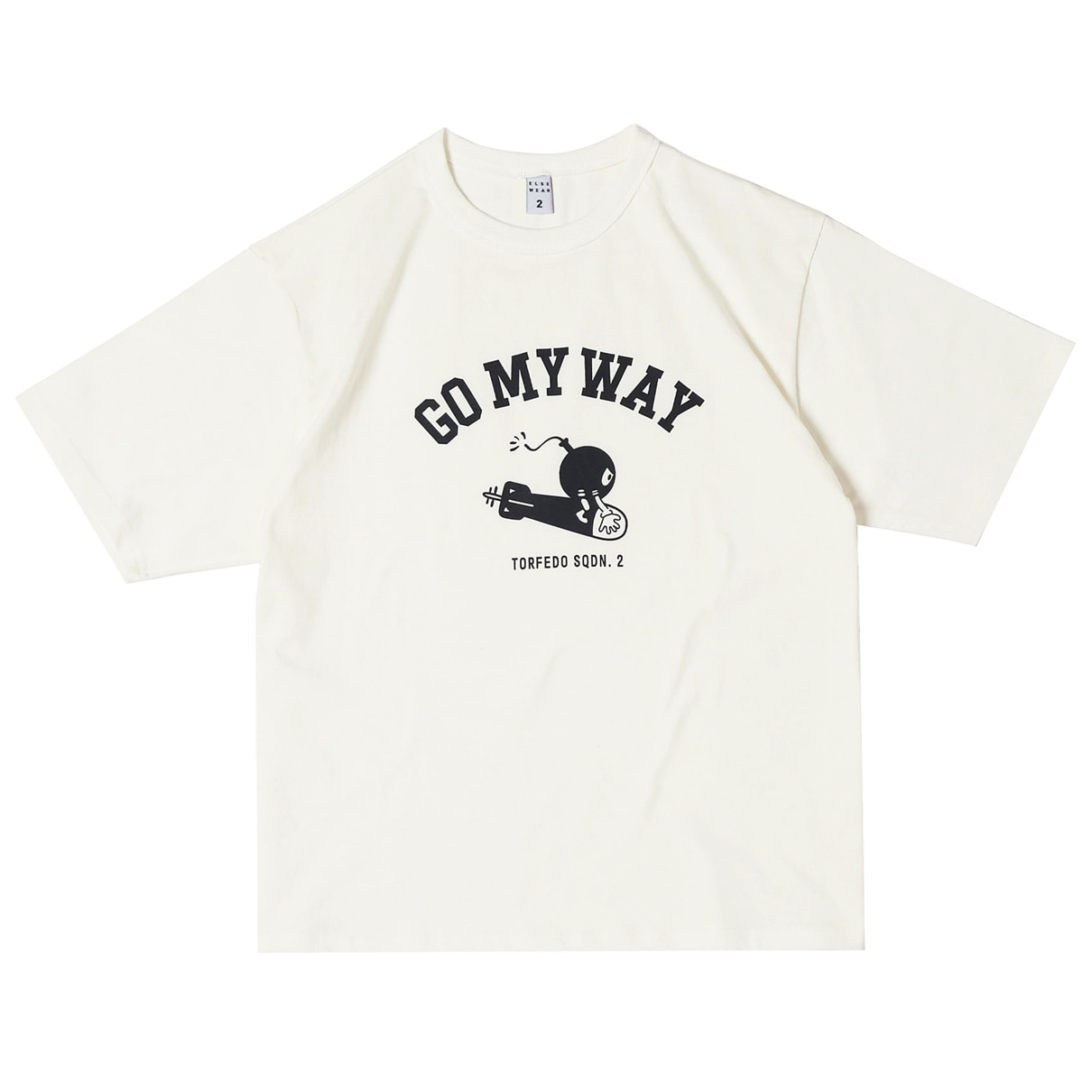 [ELSEWEAR]  USAAF GO MY WAY OVERSIZED S/S TEE &#039;WHITE&#039;