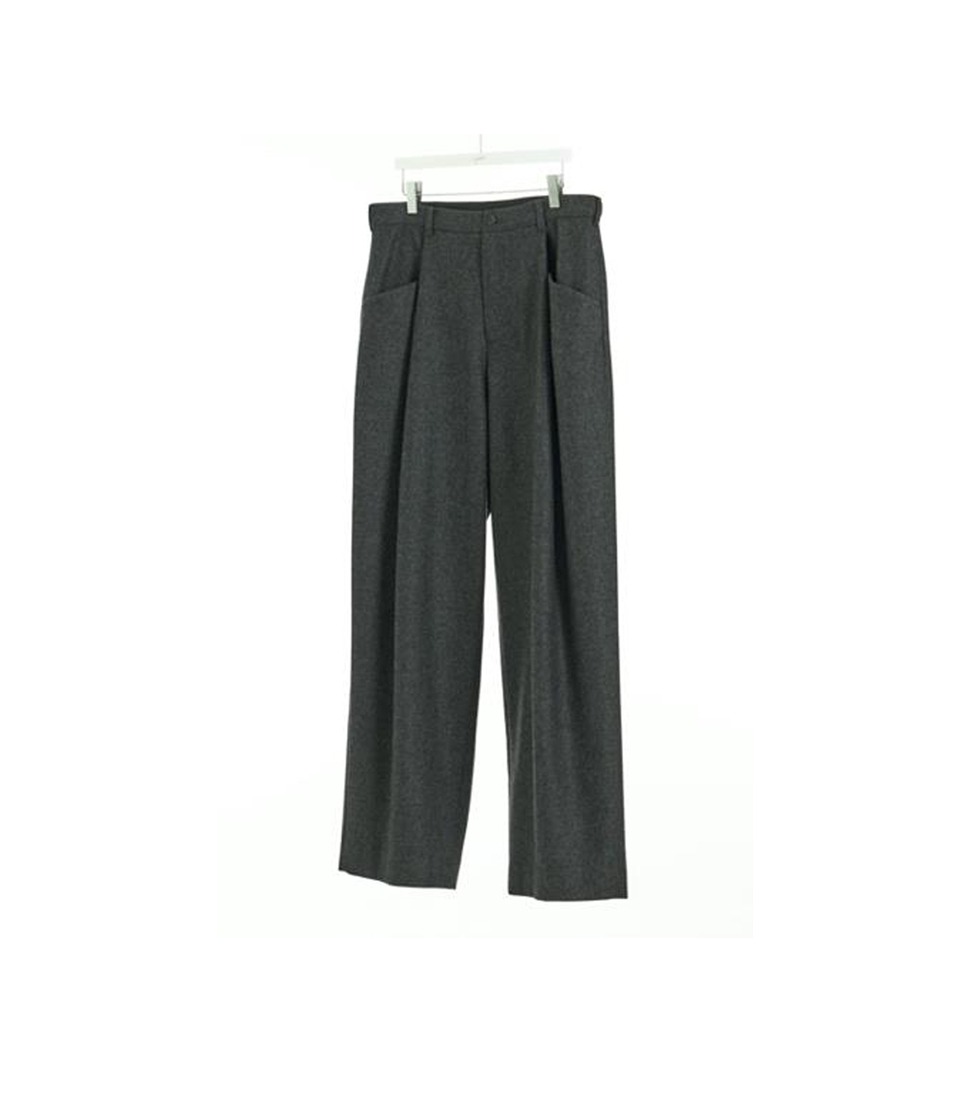 [YOUTH] STRUCTURED WIDE PANTS &#039;GRAY&#039;