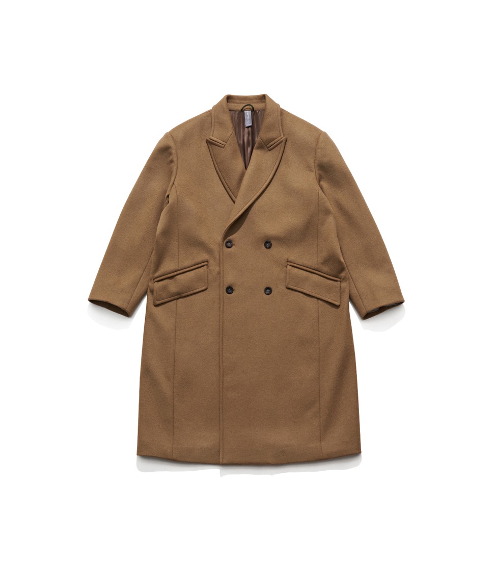 [UNAFFECTED]  OVERSIZED DOUBLE BREASTED COAT &#039;CAMEL&#039;