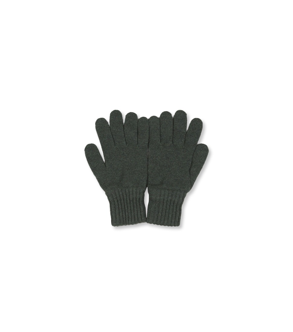 [DRAKE&#039;S]GREEN LAMBSWOOL KNITTED GLOVES&#039;GREEN&#039;