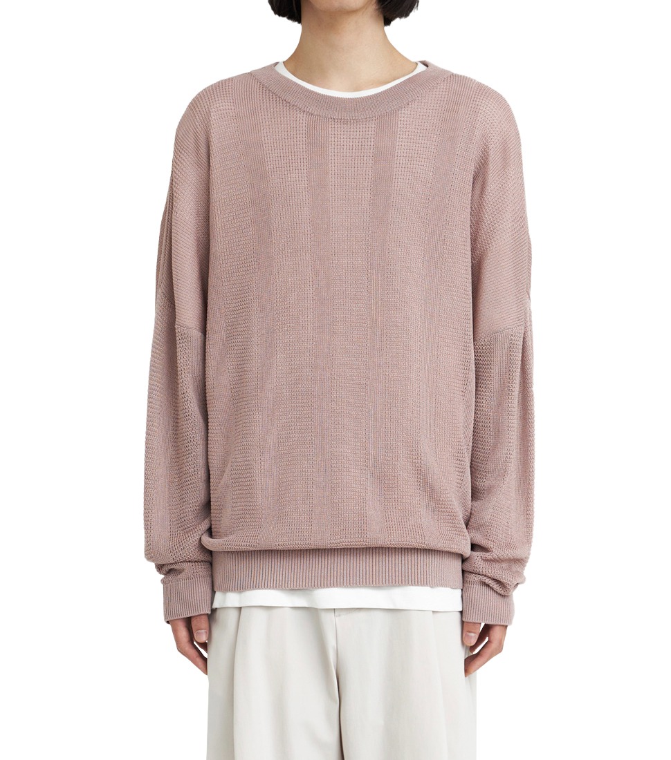[YOUTH] LIGHTWEIGHT CREW-NECK KNIT &#039;LAVENDER&#039;