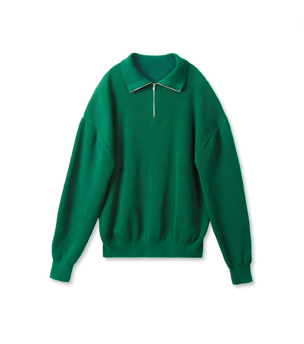 [MATISSE THE CURATOR]HALF-ZIP KNIT  &#039;SYCAMORE&#039;