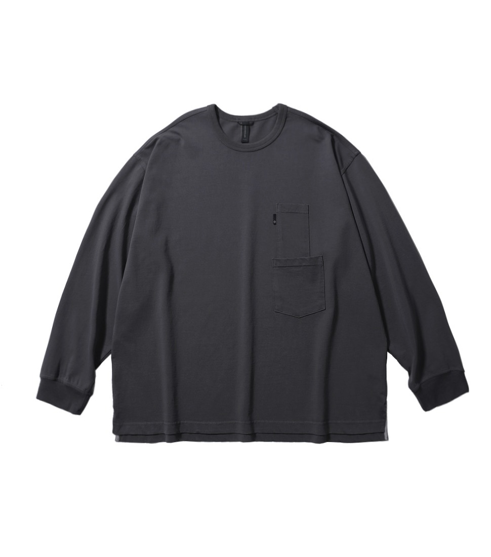 [MOIF]BAGGY POCKET L/S TEE&#039;CHARCOAL&#039;