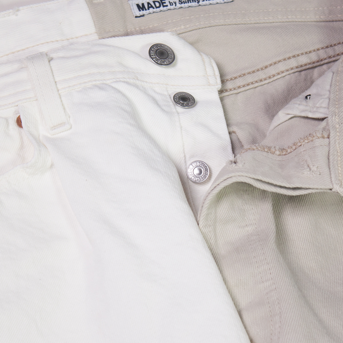[SUNNY SIDE UP] RE 2FOR1 DENIM 5P PANTS &#039;WHITE&#039;