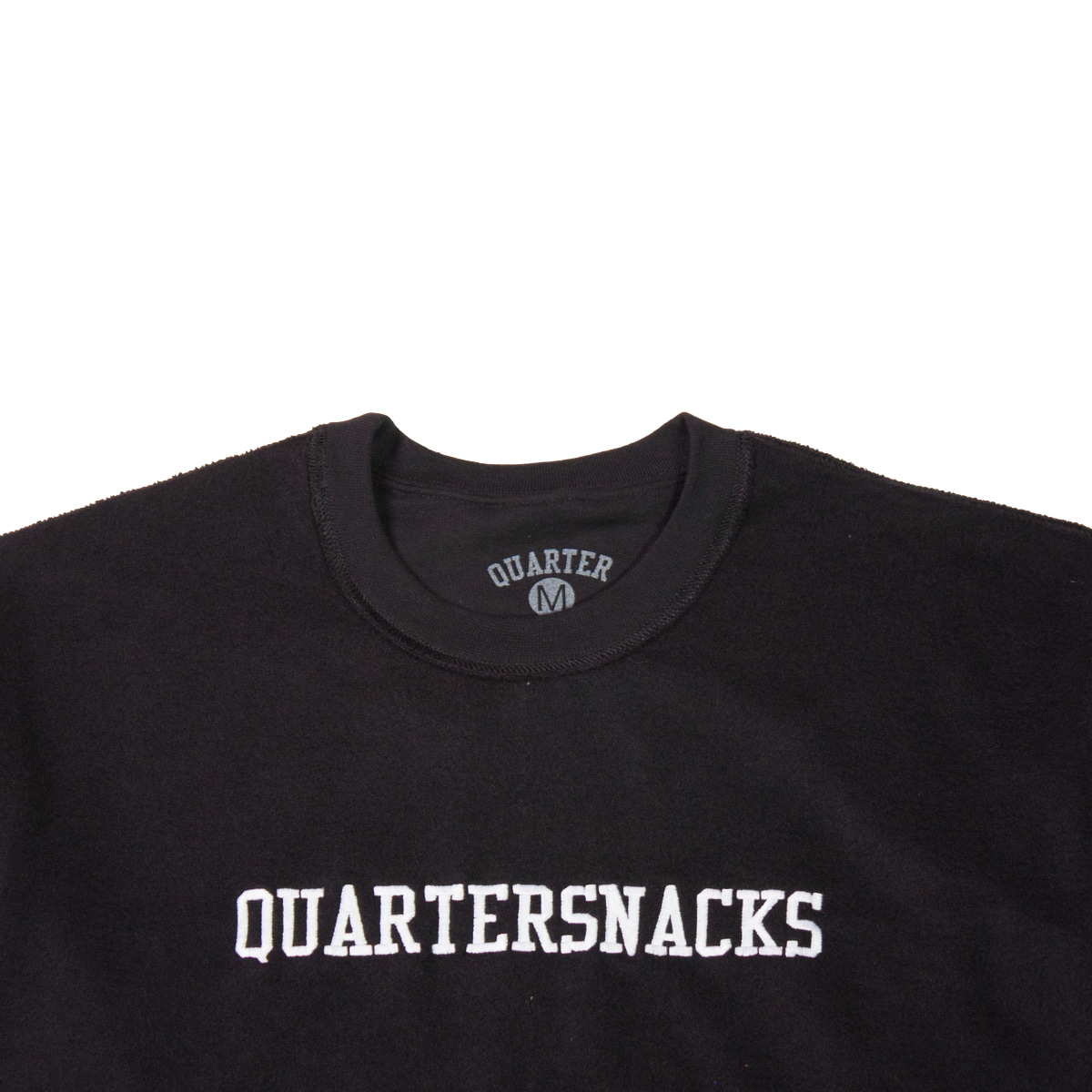 [QUARTERSNACKS] INSIDE OUT EMBROIDERED CREW ‘PURPLE’