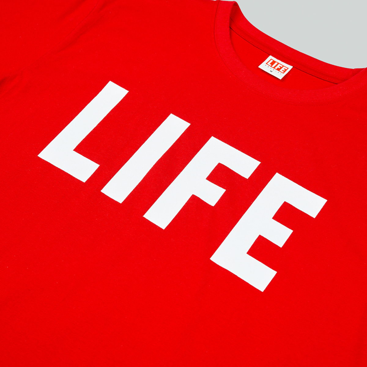 [LIFE ACHIVE] LIFE LETTER LOGO T-SHIRT &#039;RED&#039;