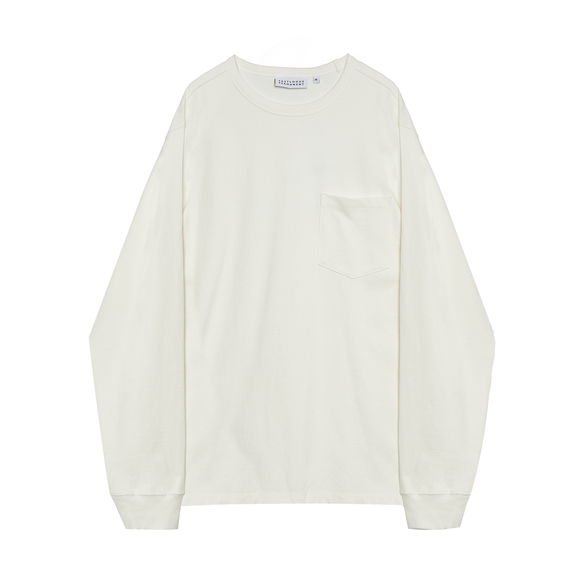 [EASTLOGUE PERMANENT] ONE POCKET L/S T-SHIRT &#039;OFF WHITE&#039;