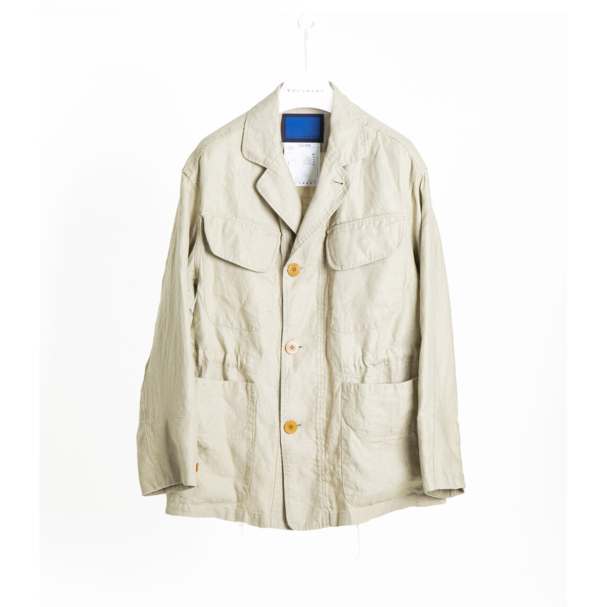 [DOCUMENT] LINEN FIELD JACKET &#039;TAUPE&#039;