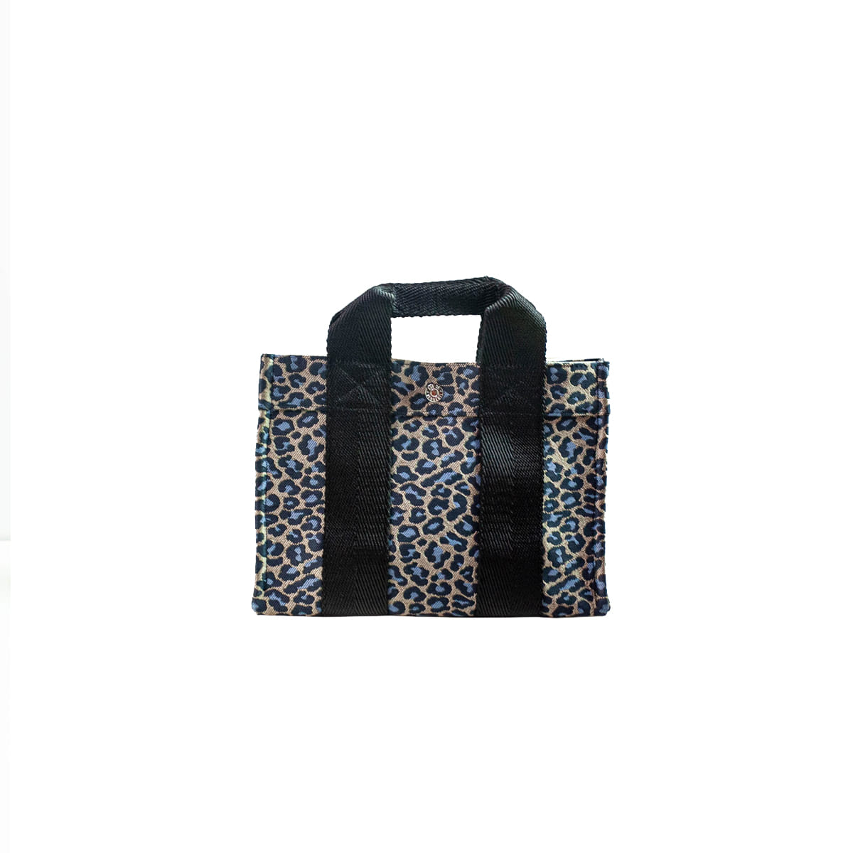 [RUE DE VERNEUIL] JACQUARD PANTHER HAND BAG S &#039;SAND/BLUE&#039;