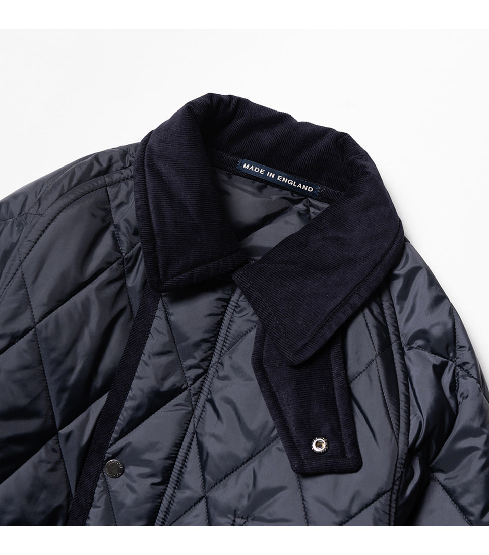 [LONDON TRADITION] COLLAR QUILTED COAT &#039;SUFFOLK NAVY&#039;