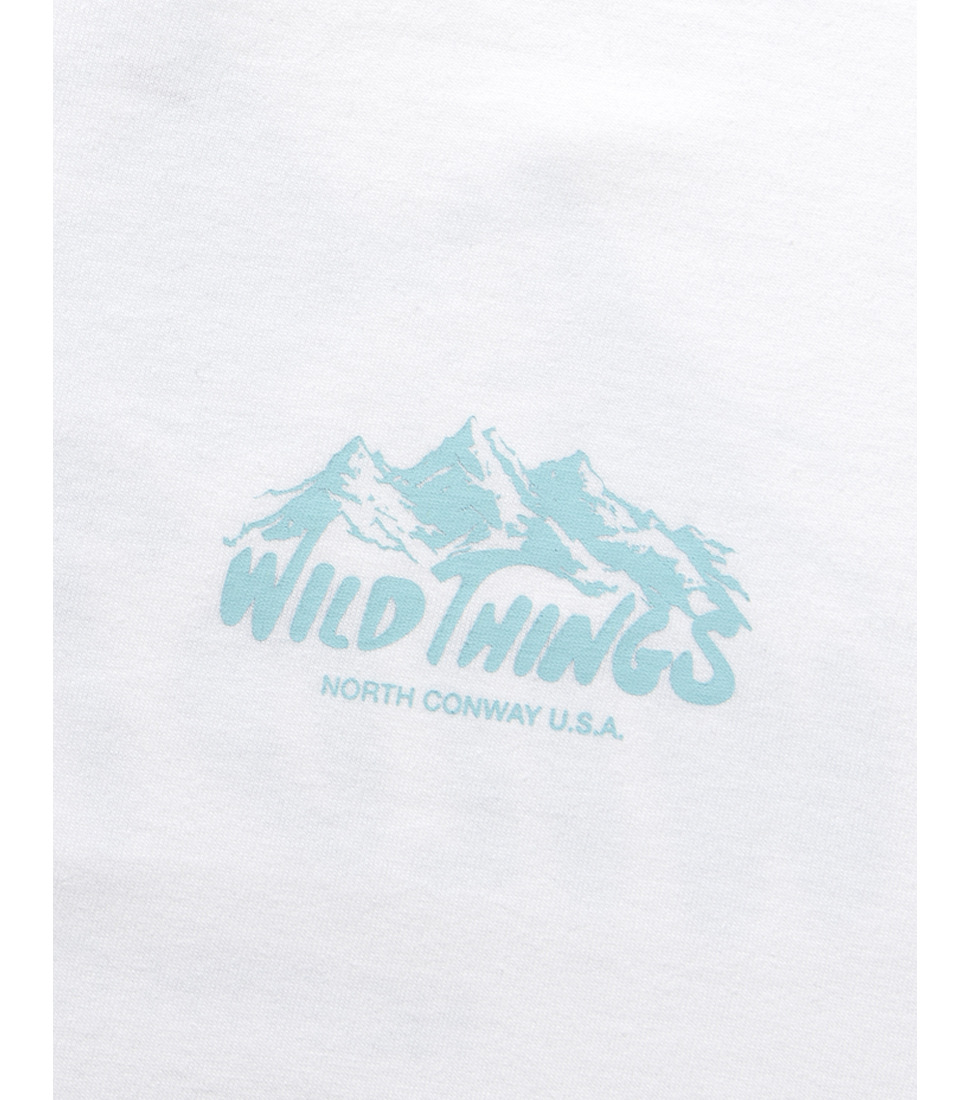 [WILD THINGS] MOUNTAIN LOGO L/S TEE &#039;WHITE&#039;