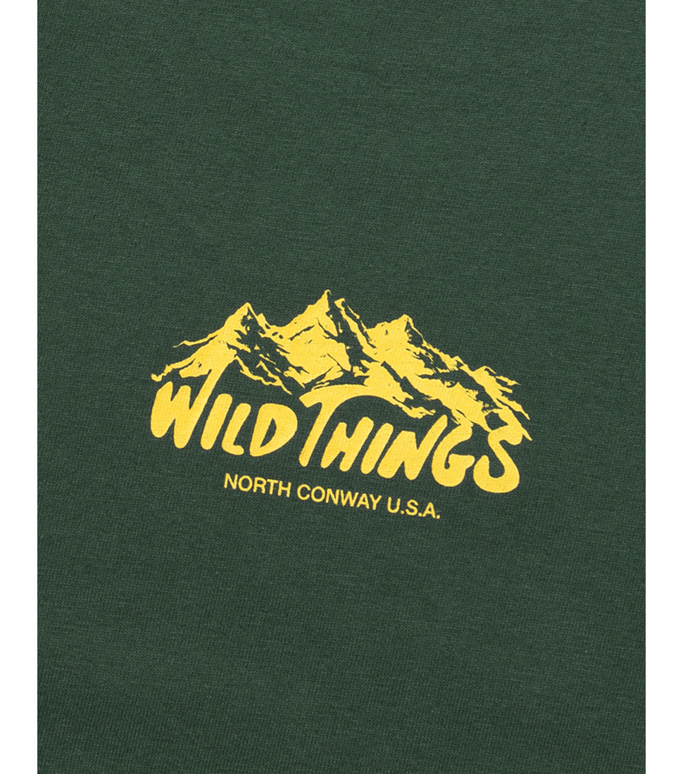 [WILD THINGS] MOUNTAIN LOGO L/S TEE &#039;FOREST GREEN&#039;