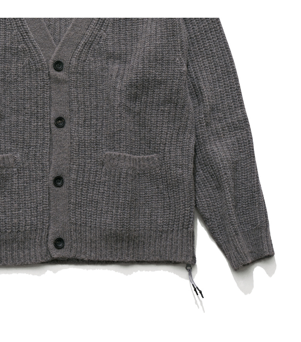[UNAFFECTED]  OVERSIZED FLUFFY CARDIGAN &#039;CHARCOAL&#039;