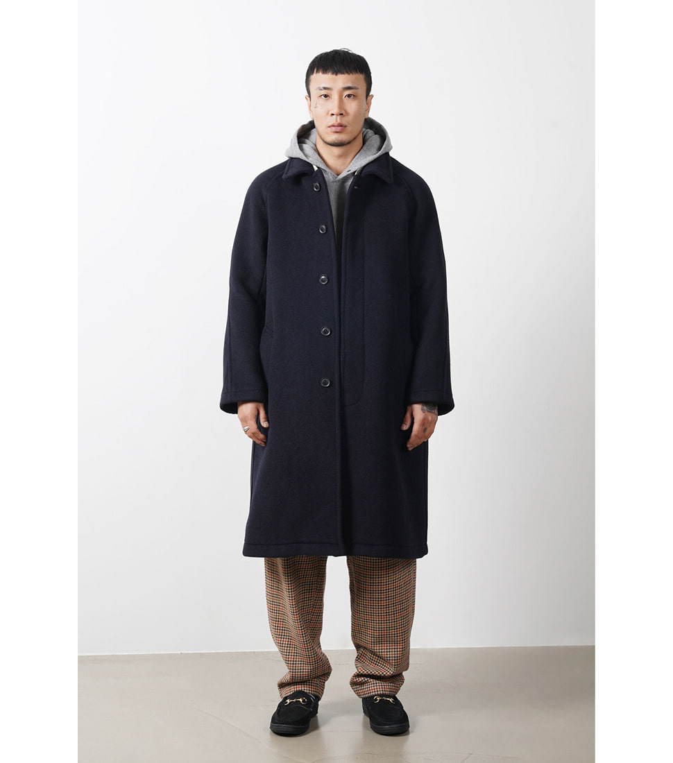[LONDON TRADITION] MENS R06 FLY FRONT COAT &#039;NAVY SBB&#039;