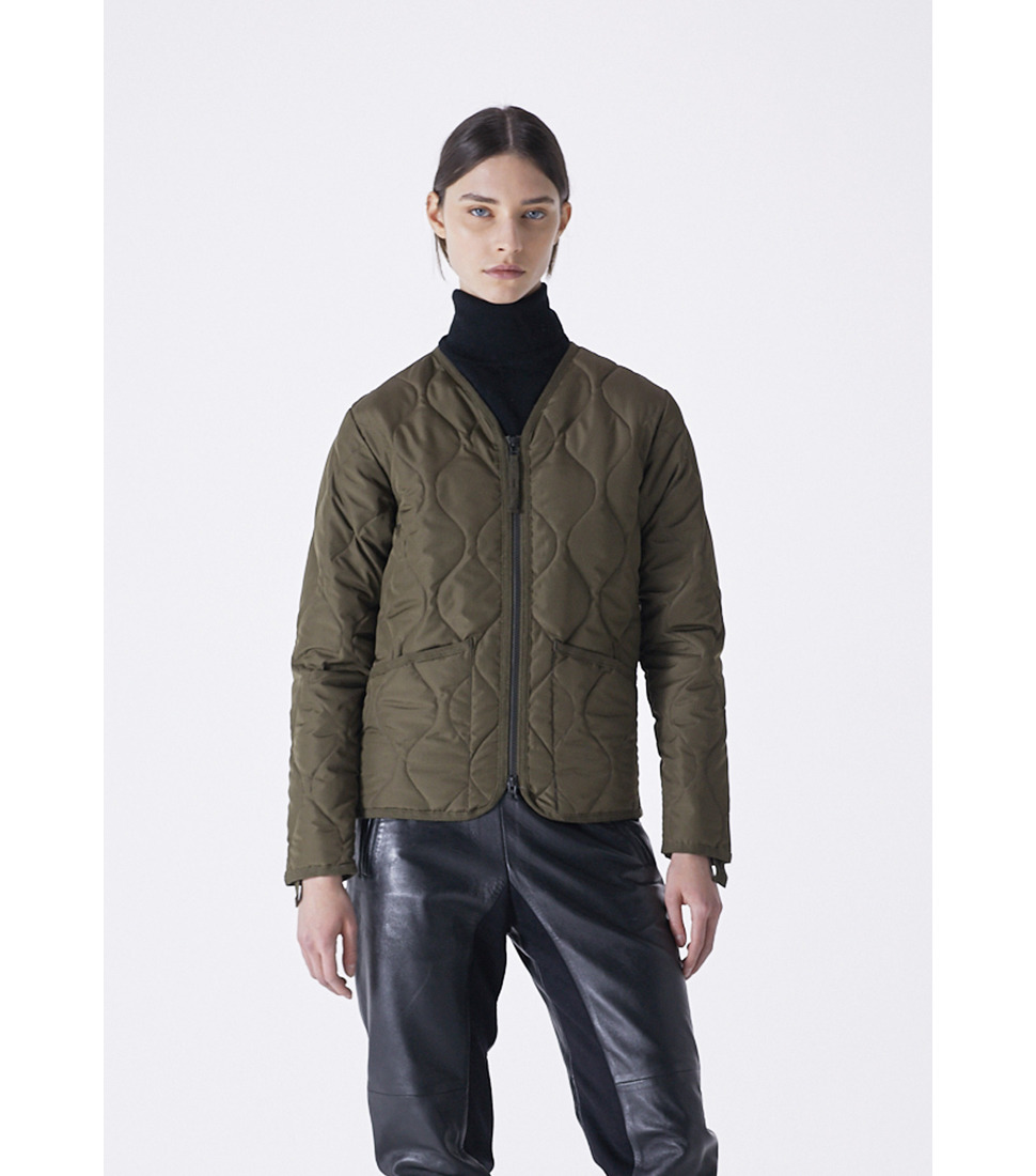 [TAION]21AW MILLITARY ZIP V NECK DOWN JKT TAION-101ZML-1 &#039;D.OLIVE&#039;