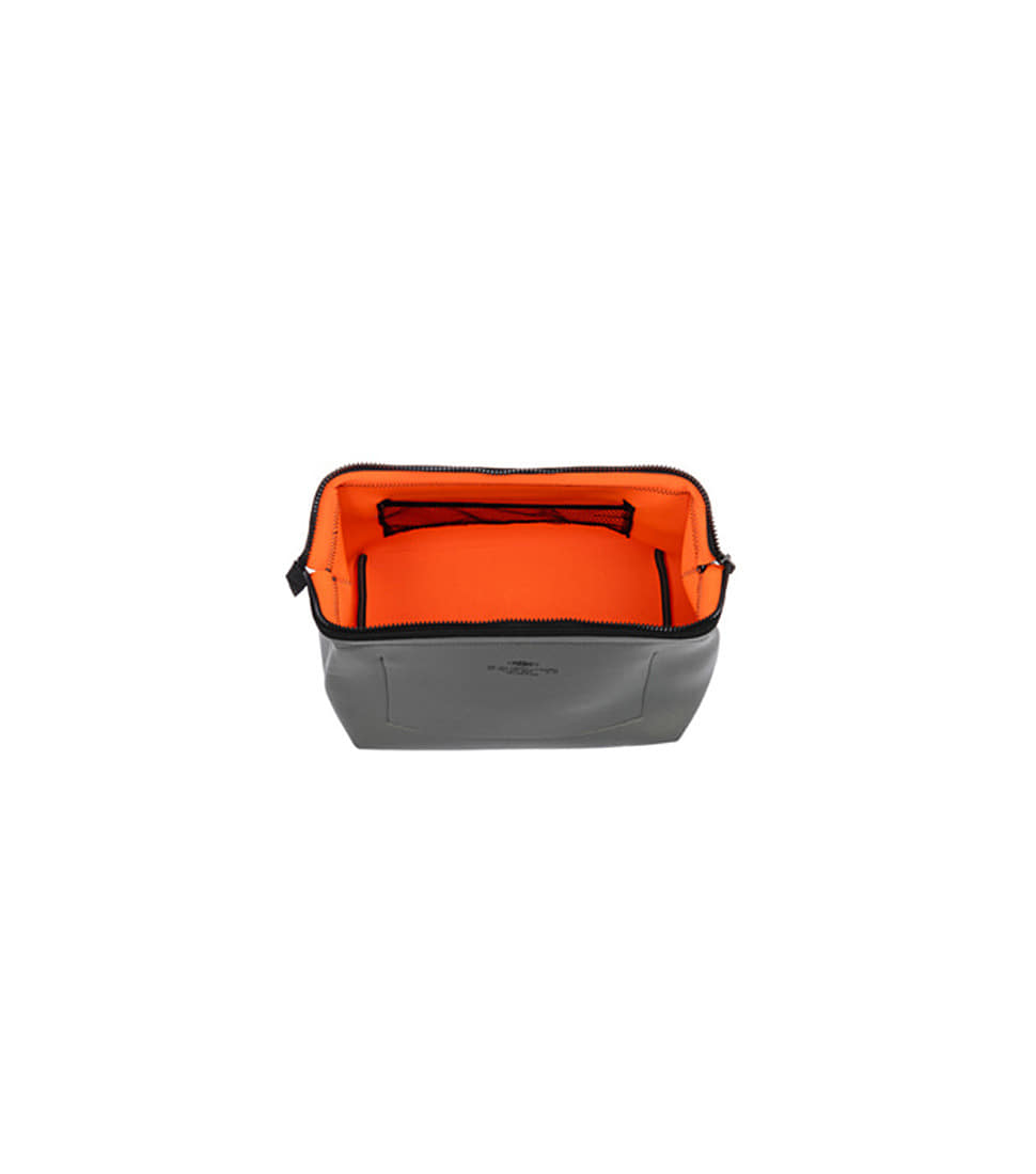 [PUEBCO]WIRED POUCH LARGE &#039;LIGHT GRAY x ORANGE&#039;