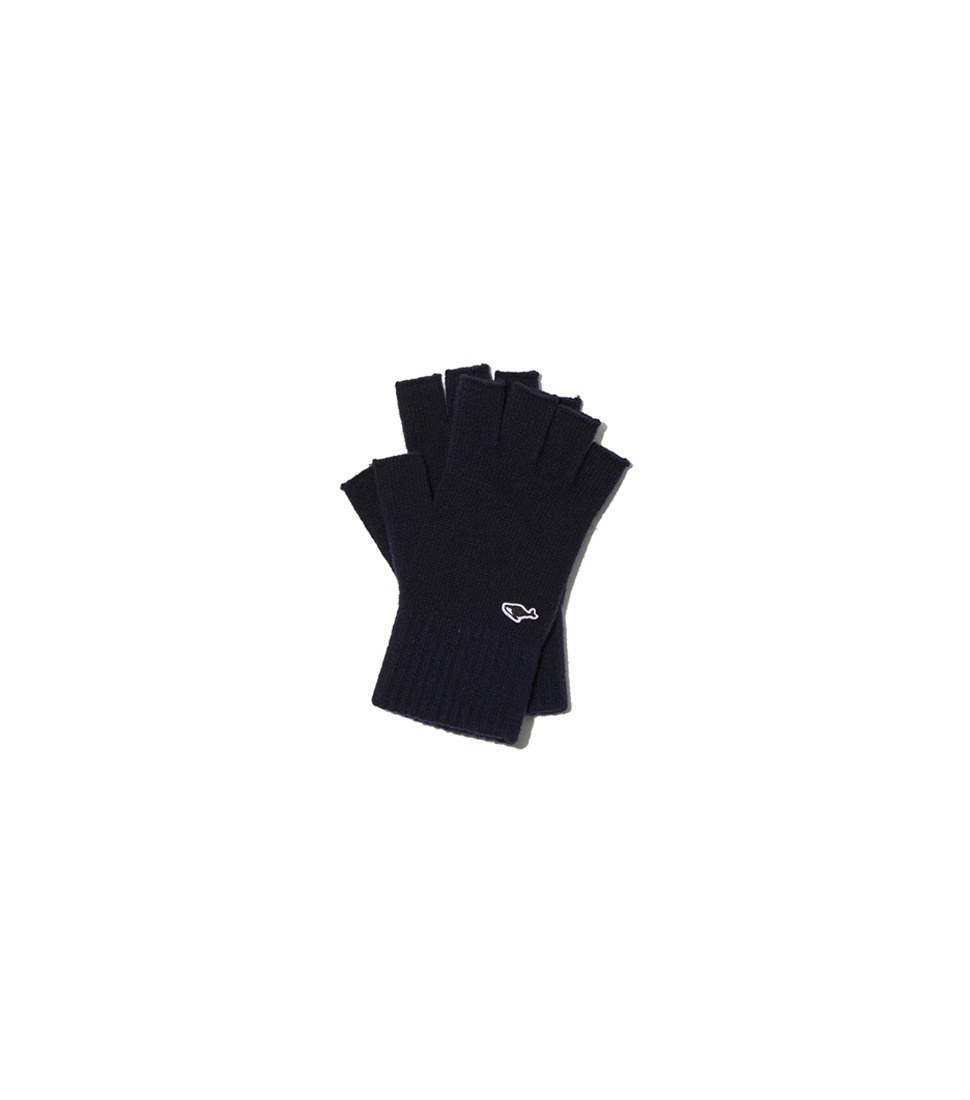 [NEITHERS] BASIC HALF KNITTED GLOVES &#039;NAVY&#039;