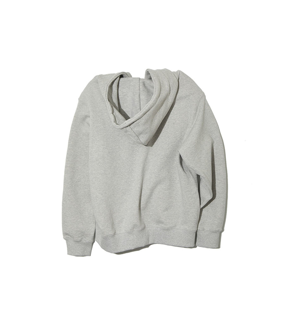 [NEITHERS] USA COTTON HOODED ZIP UP  &#039;MELANGE GREY&#039;