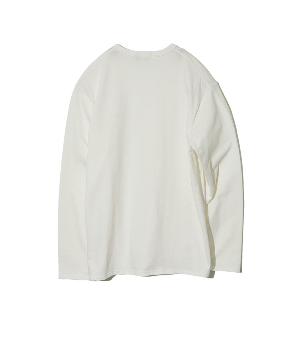 [NEITHERS] BASIC L/S T-SHIRT &#039;OFF WHITE&#039;