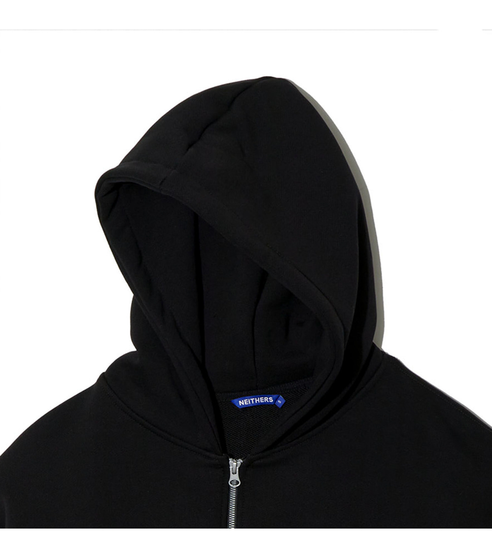 [NEITHERS] USA COTTON HOODED ZIP UP  &#039;BLACK&#039;