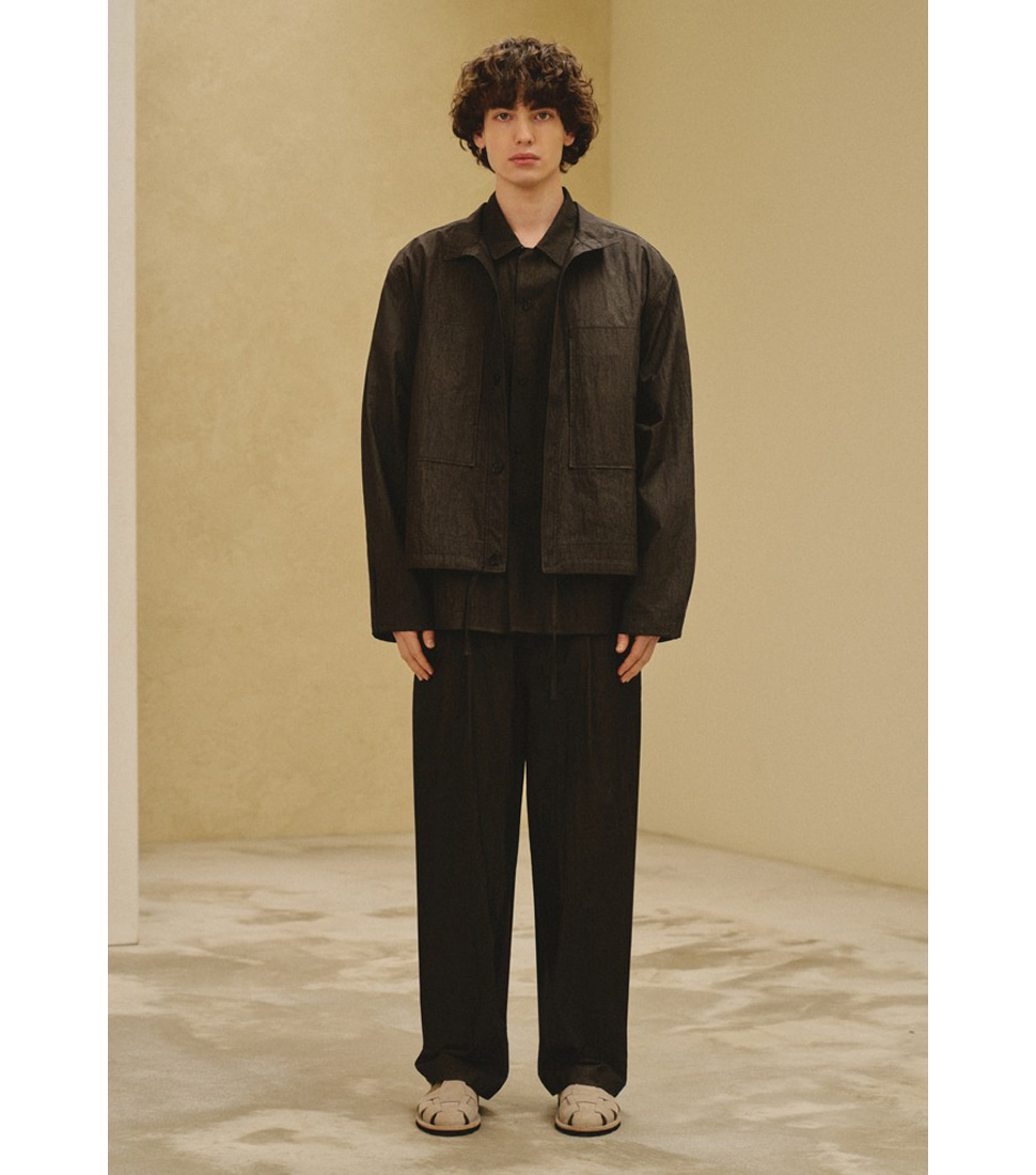 [ART IF ACTS]STRUCTURED WIDE PANTS &#039;CHARCOAL&#039;