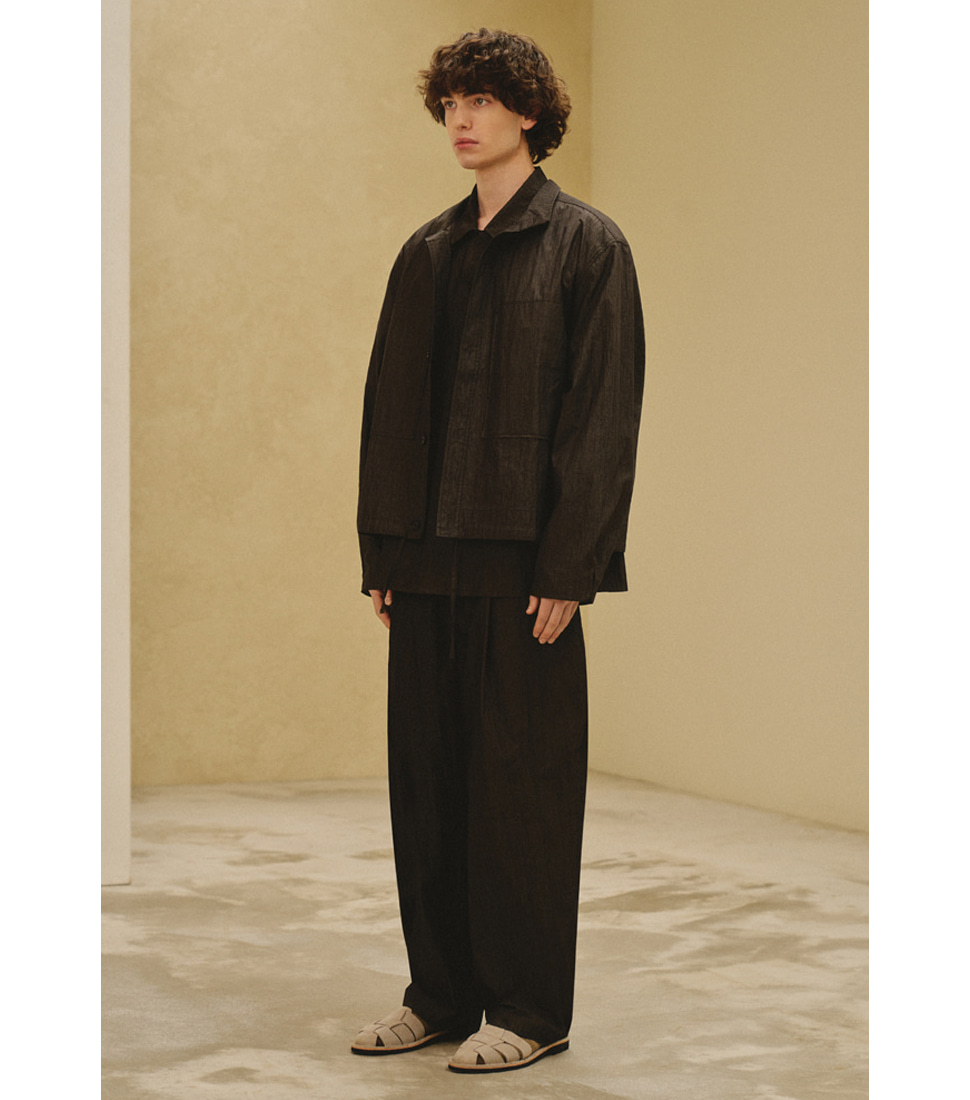 [ART IF ACTS]STRUCTURED WIDE PANTS &#039;CHARCOAL&#039;