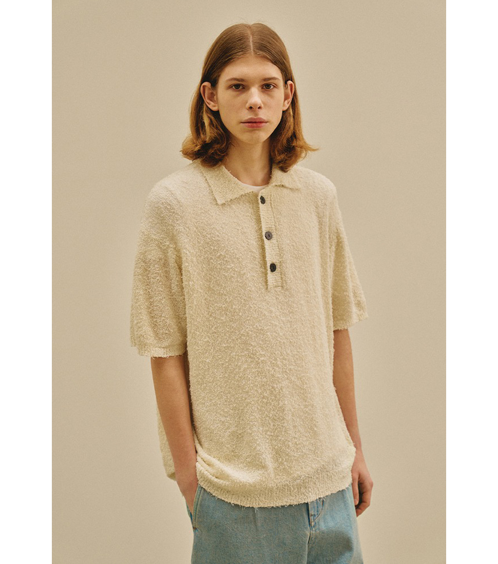 [ART IF ACTS]TAIL KNIT PIQUE SHIRT &#039;OATMEAL&#039;