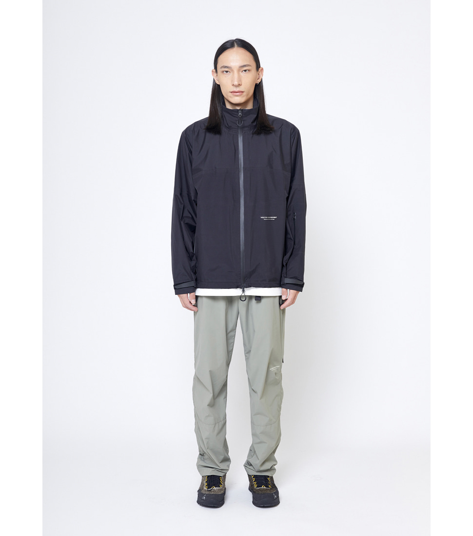 [WELTER EXPERIMENT]WOL018_3-LAYER HOODLESS SHELL JACKET&#039;BLACK&#039;