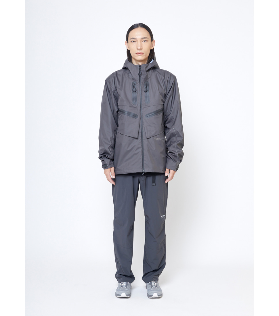 [WELTER EXPERIMENT]WOL014_3-LAYER UTILITY FIELD SHELL JACKET&#039;GRAY&#039;
