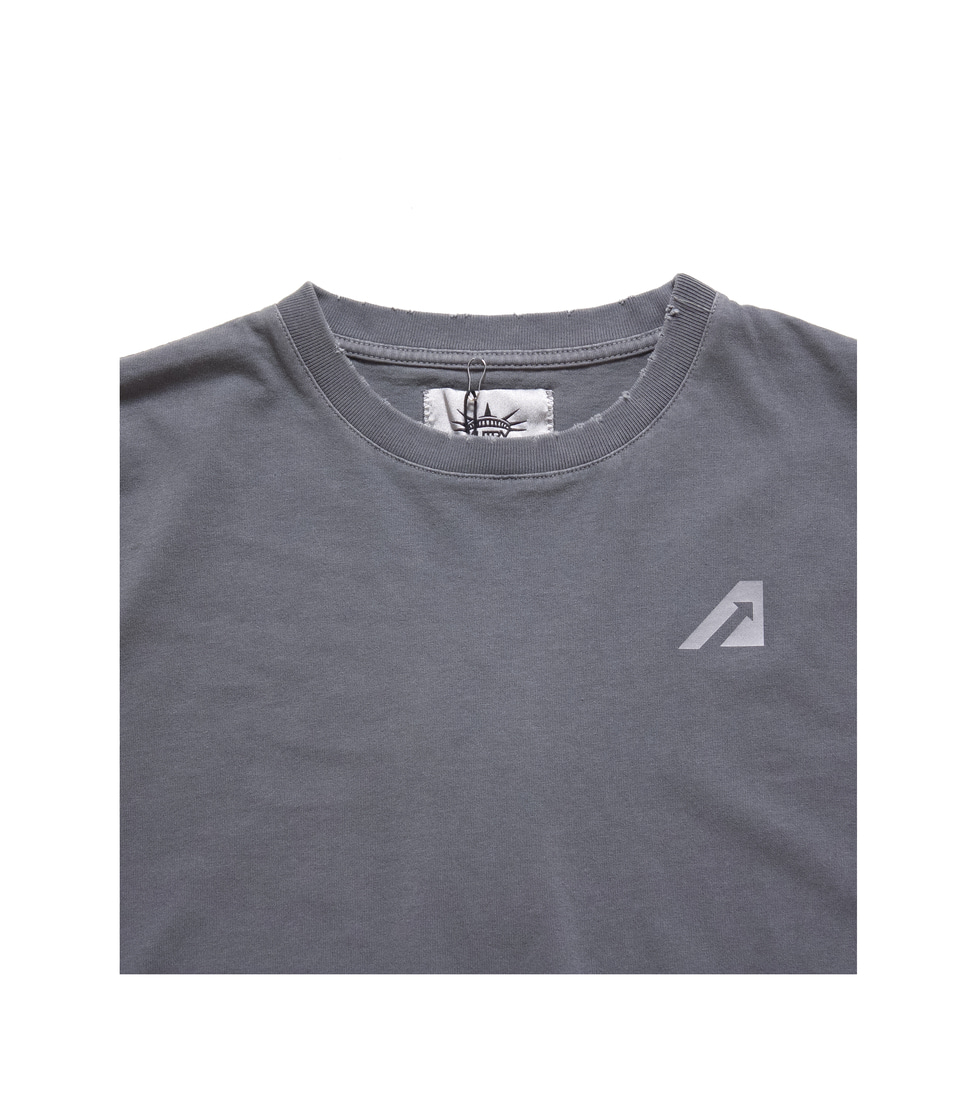 [AUTRY]T-SHIRT LIBERTY MAN OLD-DYED &#039;GREY&#039;