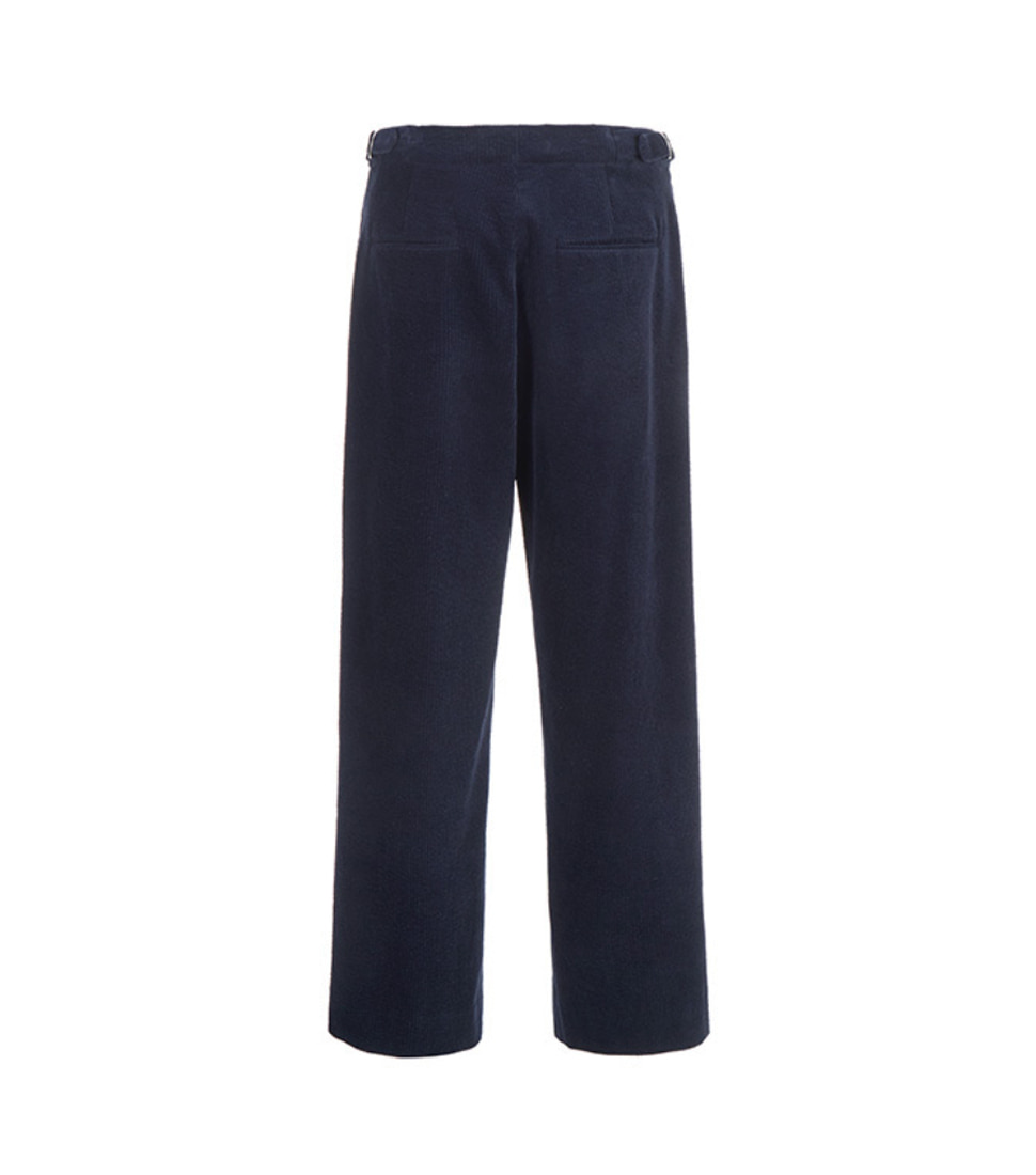 [LE17SEPTEMBRE]  SIDE ADJUSTABLE TWO PLEATED TROUSERS&#039;NAVY&#039;
