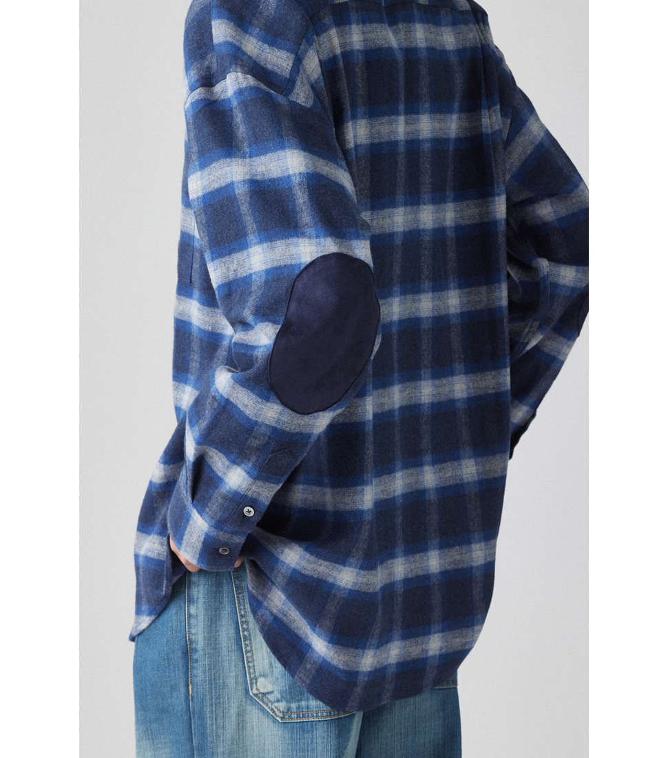 [HATCHINGROOM]ARCHIVE SHIRT&#039;FLANNEL BLUE CHECK&#039;