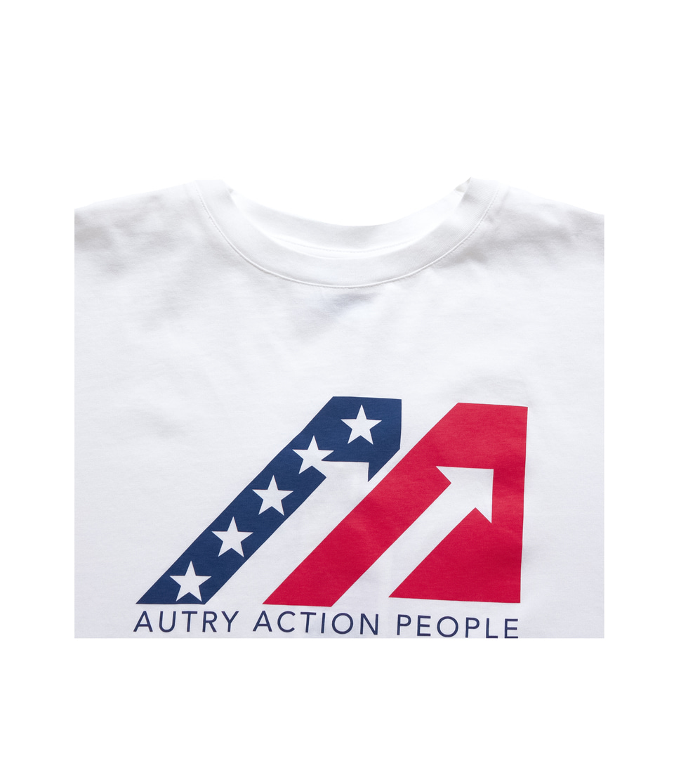 [AUTRY]T-SHIRT ICONIC MAN ACTION 1 &#039;WHITE&#039;