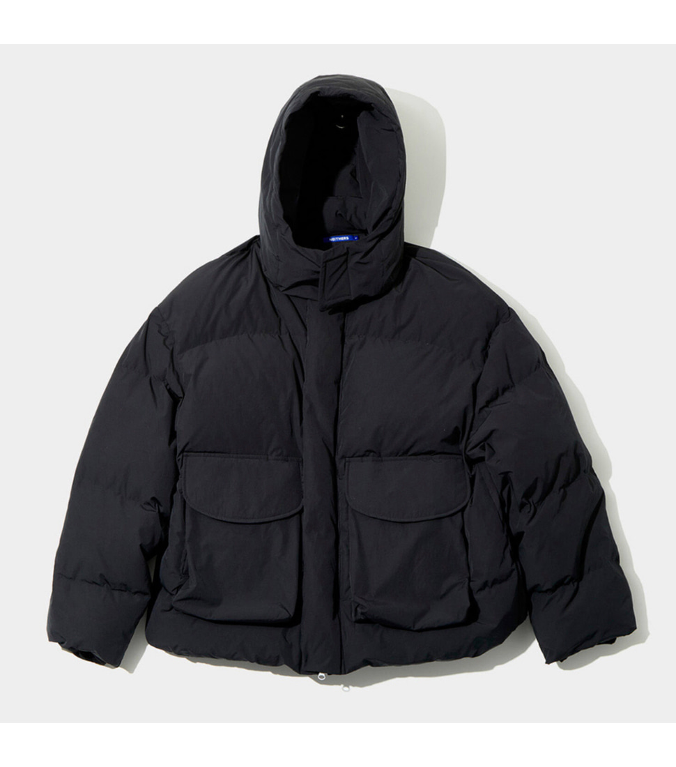 [NEITHERS] GOOSE DOWN DETACHABLE HOODED JACKET &#039;BLACK&#039;